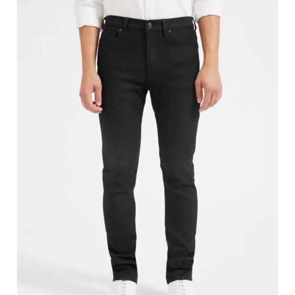 NWT Everlane Black Denim Organic Cotton The Slim Fit Cropped Jeans Size 30x32 - Picture 1 of 14